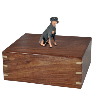 Sitting Doberman Doggy Urns